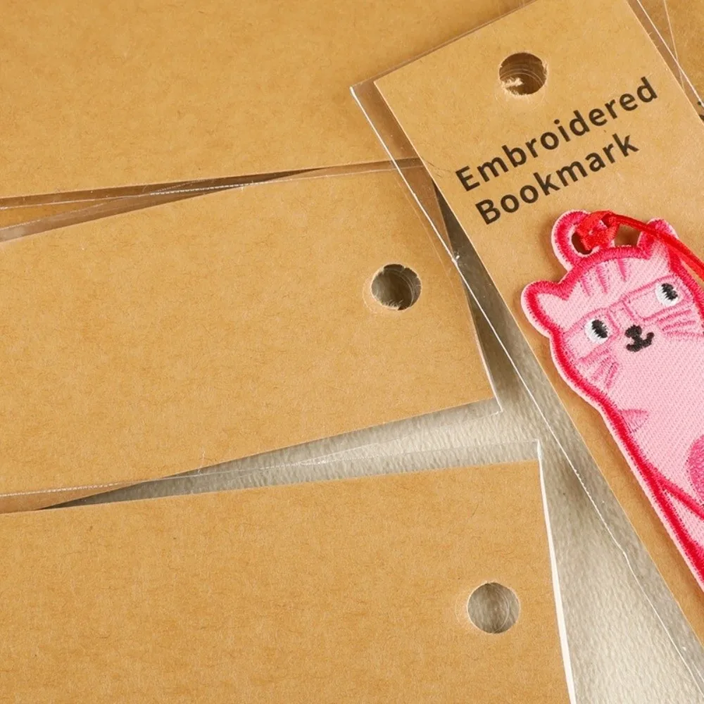 Multifunctional Fabric Embroidery Bookmarks with Rope Chinese Style Fabric Page Marker Embroidered Page Markers Students