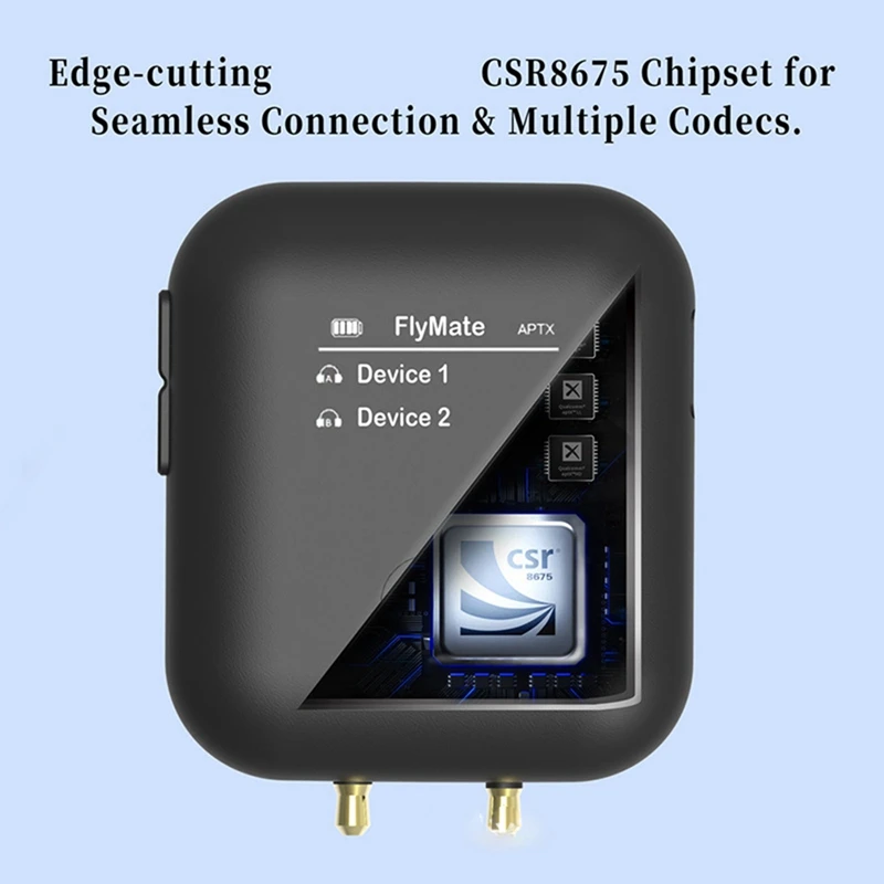 비행기 오디오용 Fly01 블루투스 5.0 송신기, Aptx HD 송신기, 3.5mm 잭 오디오 어댑터 동글