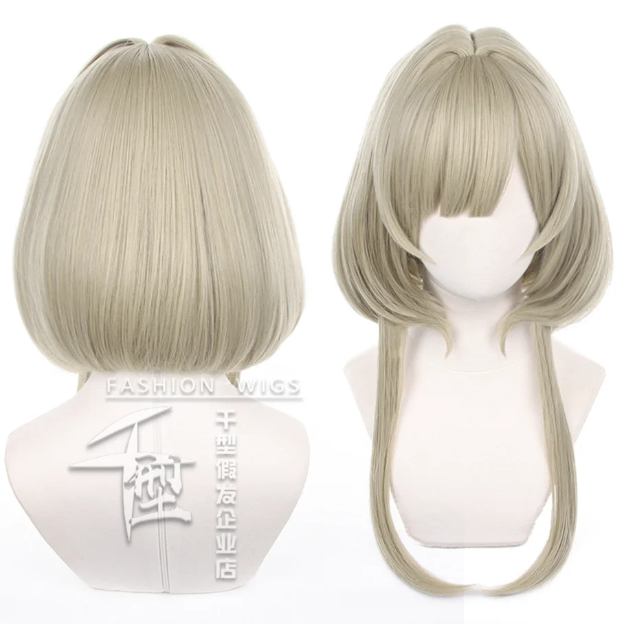 Jeu Genshin Impact Sandrone Cosplay Perruque pour Femme, Cheveux de Thé au Lait, Degré de Chaleur, Synthétique, Accessoires de ixd'Halloween