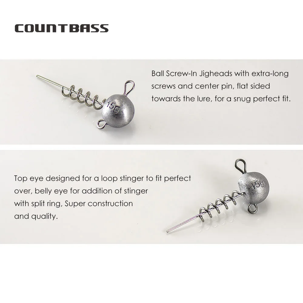 Countbass Jig Heads Schroef Lock In – Vinilos shad, gusano y pez - imagen 5
