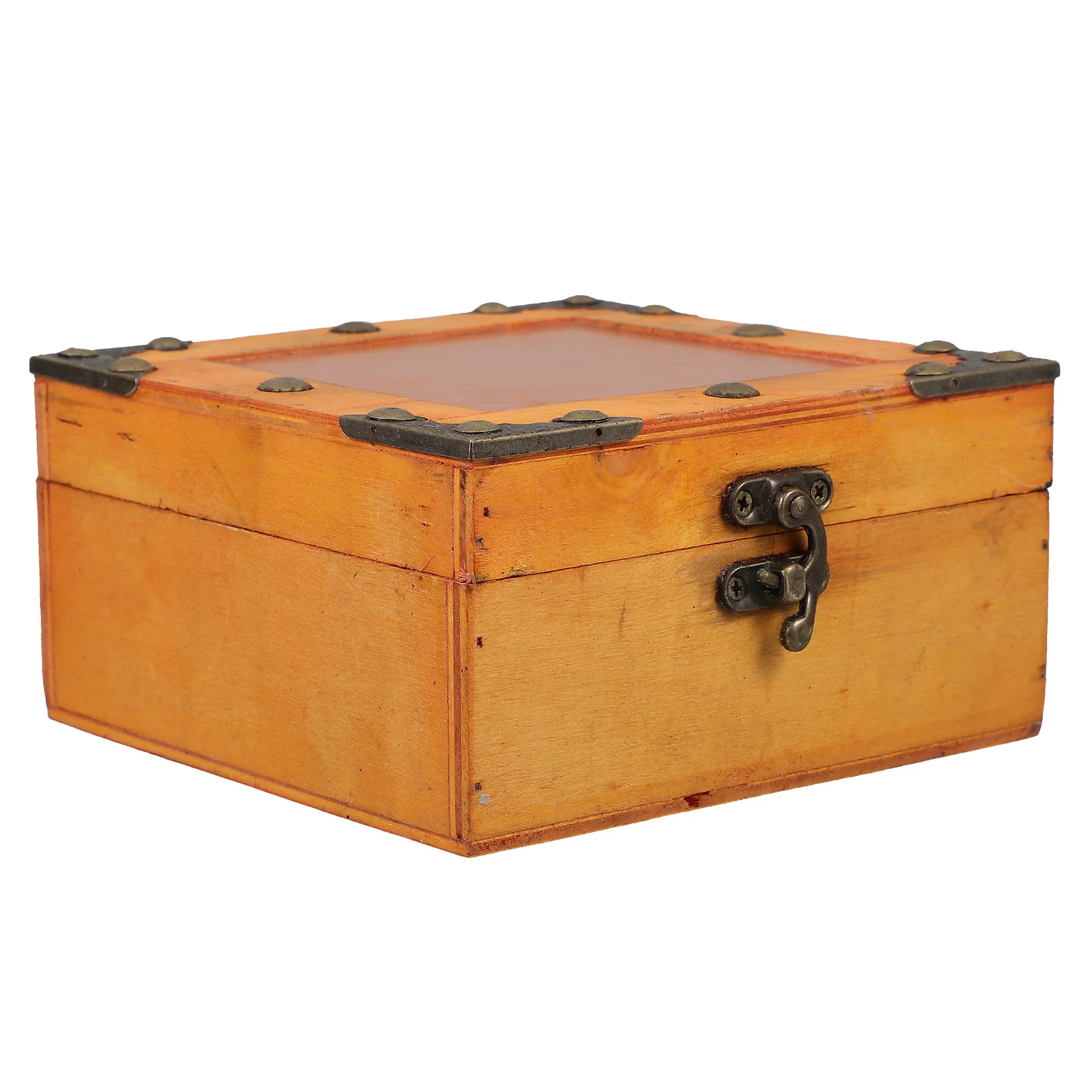 

Small Item Wooden Box Retro Storage Treasure Chest Desk Organizer Decorative Boxes for