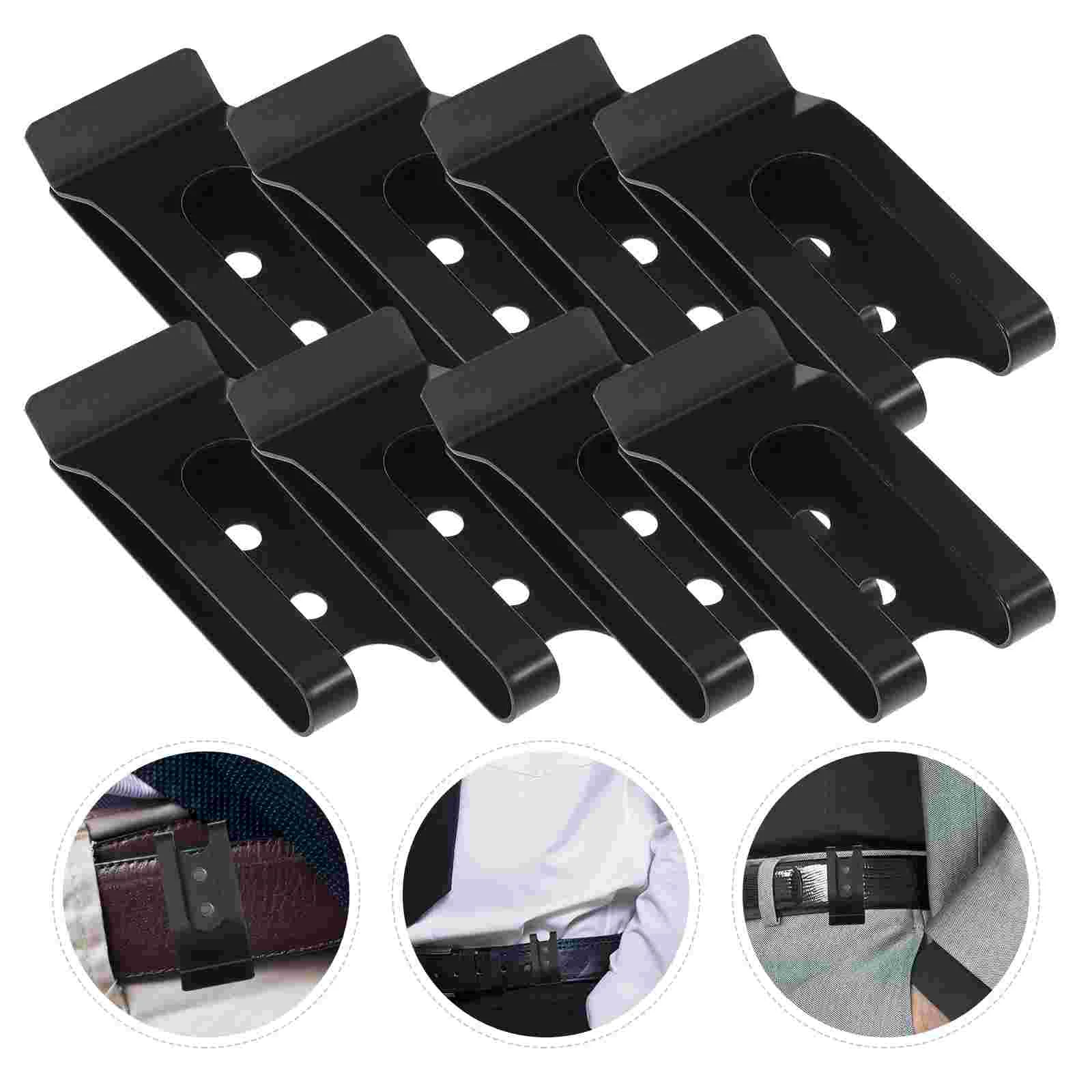 10pcs Metal Phone Case Back Clips 57x26mm Two Hole Design Belt Clips Iron Easy Install Rivets Versatile Holsters