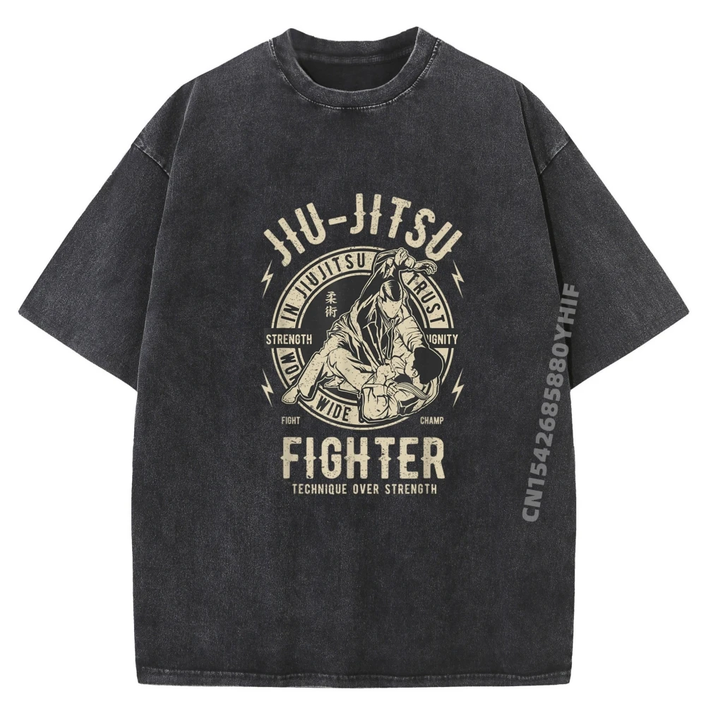 

Mens Daily Wear Luxury Designer Male T-Shirt JIU JITSU Shirt BJJ T Party T-Shirt Retro Washed Clothes Discount Printed Tops