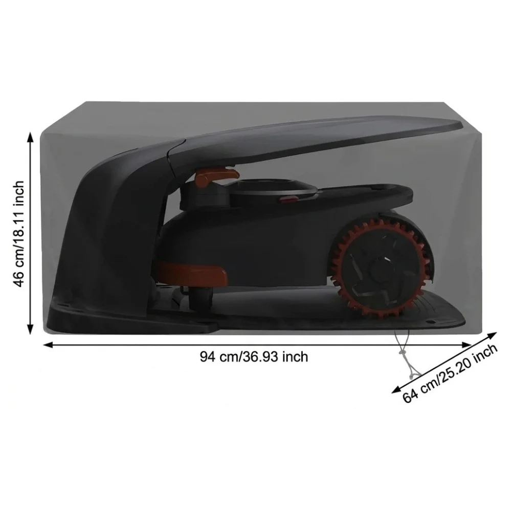 Black Waterproof Robotic Mower Cover For Garden Yard Equipment Protection Dust Rain Shield Outdoor Storage Case Large Size