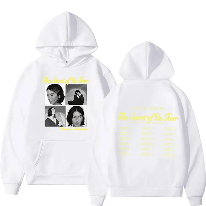 Gracie Abrams The Secret of Us Tour 2024 Graphic Hoodie Men Women Retro Fashion Pullover Oversized Sweatshirt Aesthetic Clothing