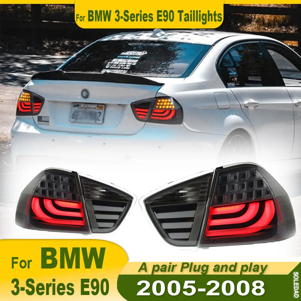 Pair Car Light For BMW 3 Series E90 Tail light 2005 2006 2007 2008 LED Tail Lights DRL Turn Signal Brake Lamps Car Accessories