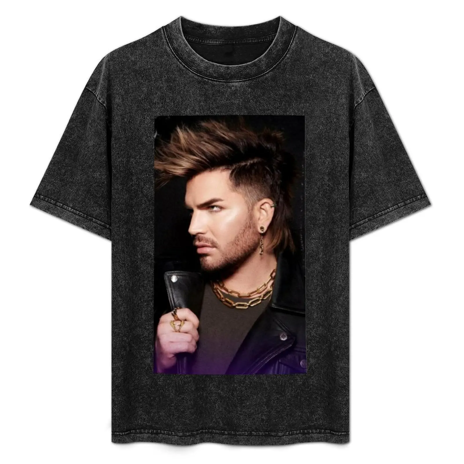 

Glam Rock Adam Lambert T-Shirt Lightweight Basic Short Sleeve Shirt