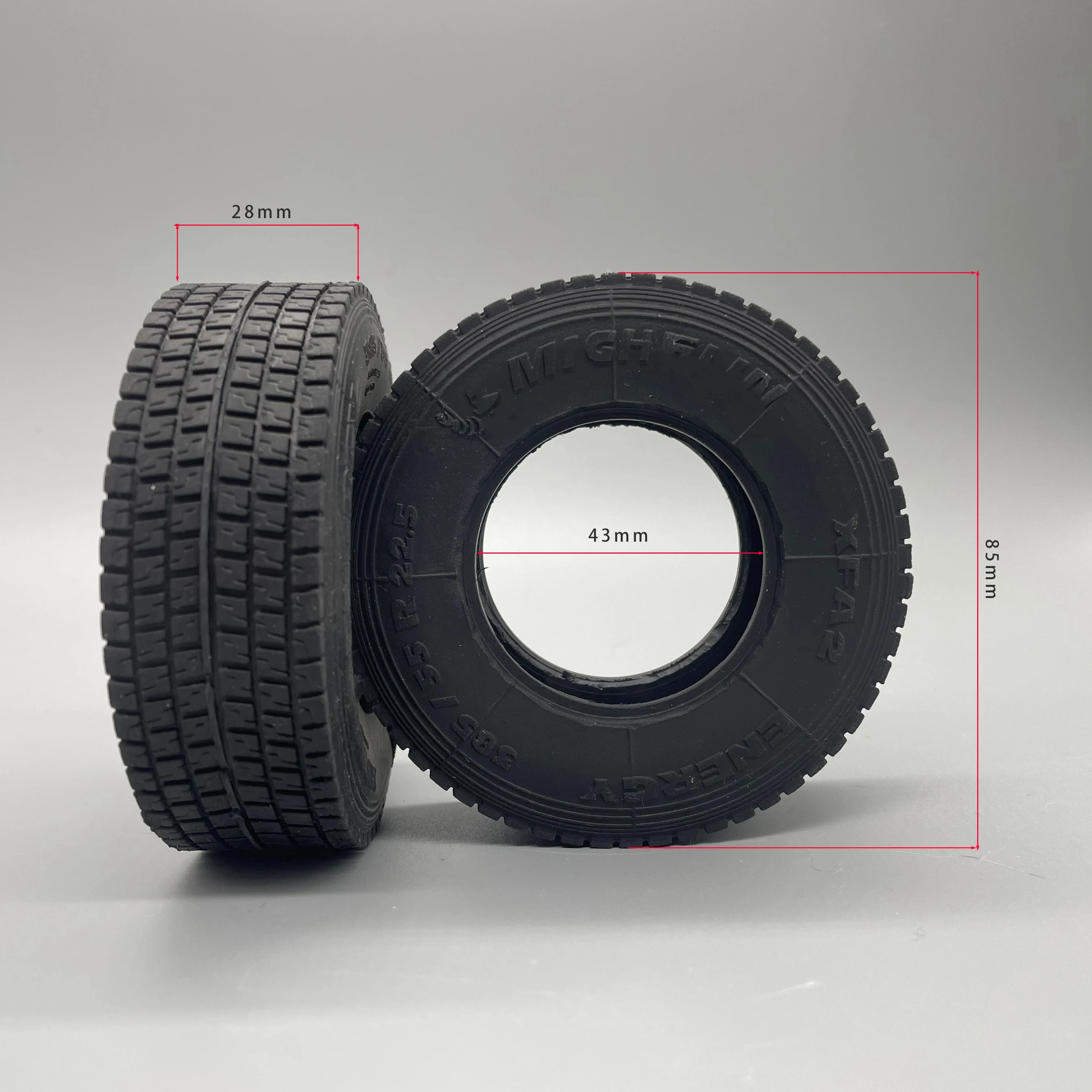 1/14 Rc Gummireifen für Tamiya 1/14 Fernbedienung Traktor LKW Anhänger Diy Zubehör Reifen Teile – Detail 13