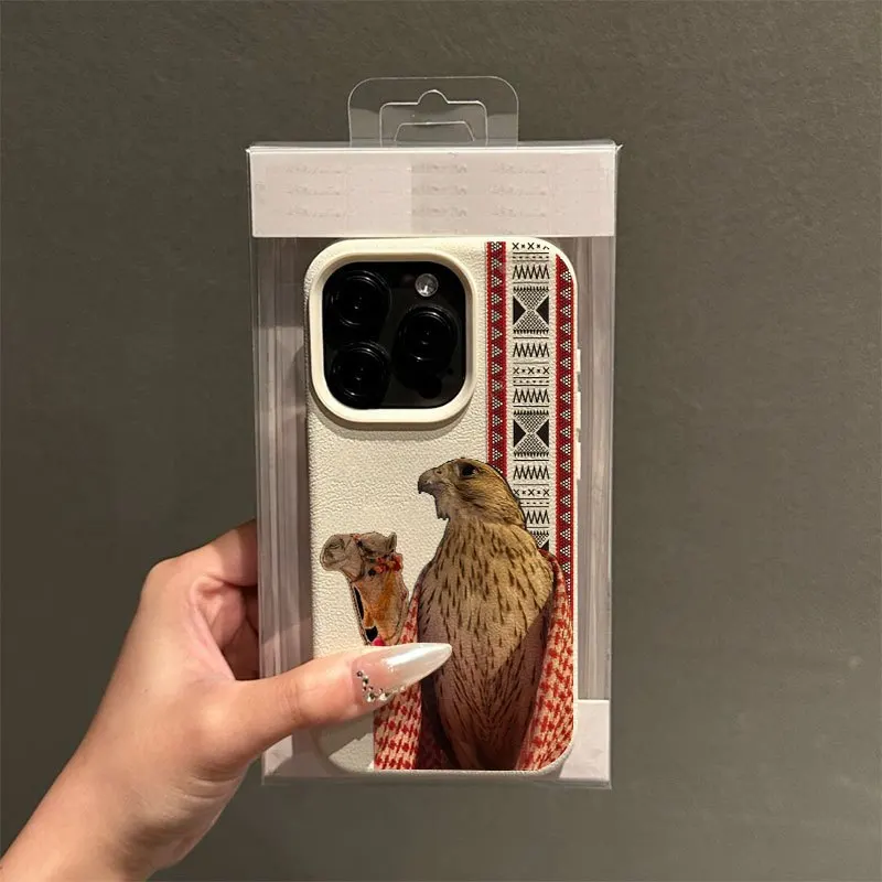 نمط فني تقليدي من Hunter Camel لهاتف iPhone 16 Pro Max، متوافق مع iPhone 15 Pro Max/14/13 Pro/12 #2