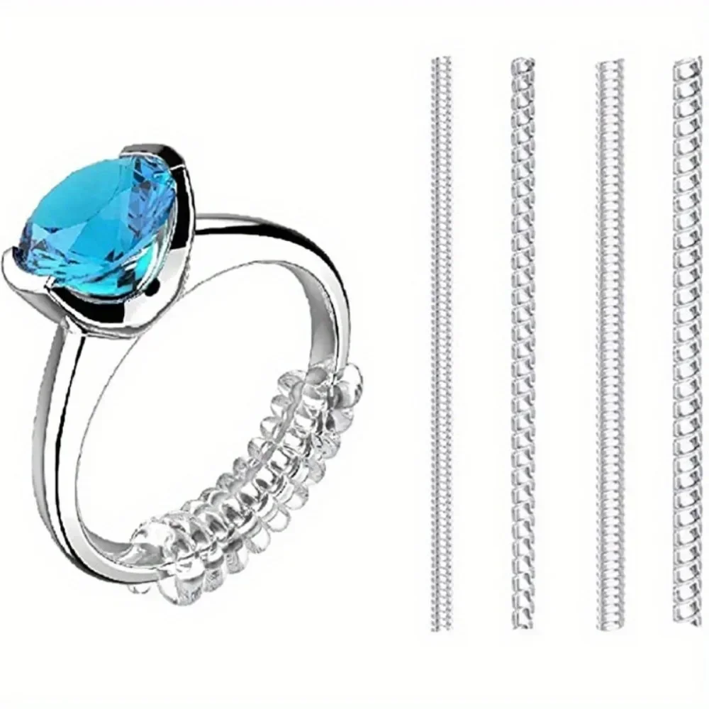 4pcs/Sizes Ring Size Adjuster for Loose Rings Jewelry Sizer Set