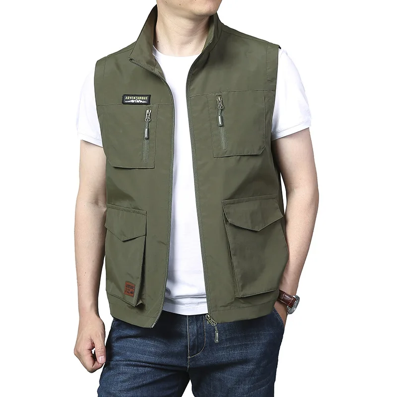 

Men's New Spring And Autumn Vest Outdoor Leisure Sports Loose Men's Clothing Multi-pocket Fishing Vest Jacket