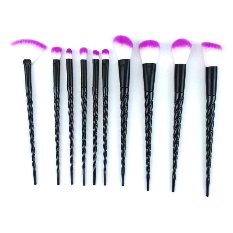 Unicórnio Maquiagem Kit Escovas com Cerdas Coloridas Alças, Fantasia Brush Set, Fundação Sombra Escovas, 5-13Pcs