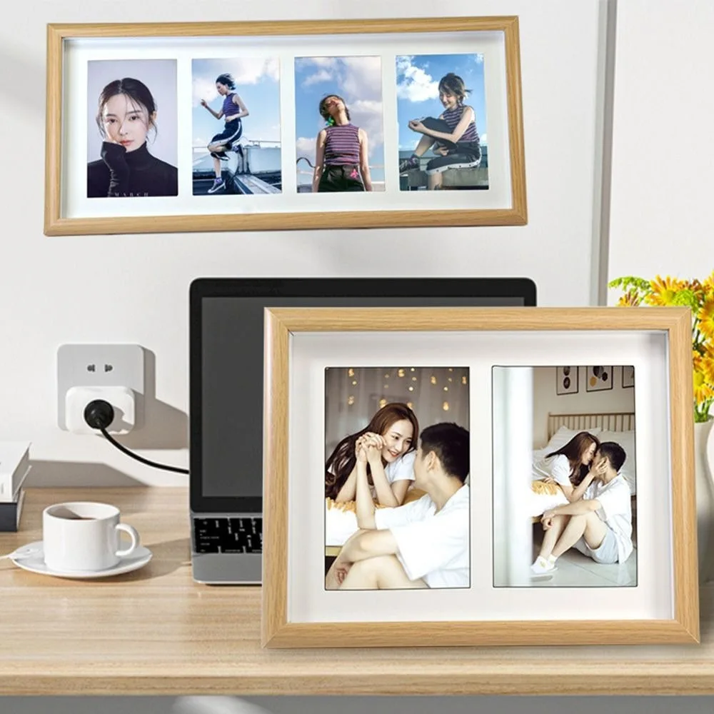 Modern 6 INCH Collage Photo Frame Wooden Stand - up Picture Frame Durable High Definition Tabletop Frames Desktop Decor