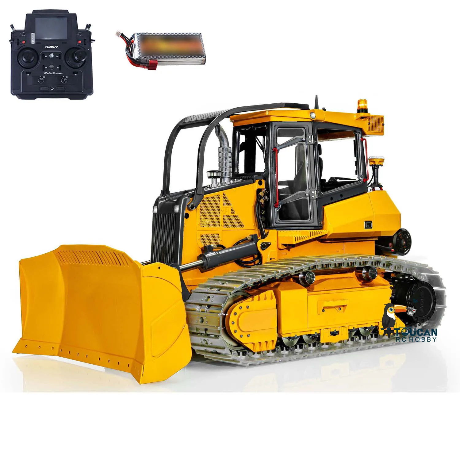 In Magazzino LESU 1/14 850K Idraulico RC Metallo Bulldozer RTR Radiocomando Dozer Modello PL18EVLite Sistema di Luce Giocattoli per I Ragazzi TH22778