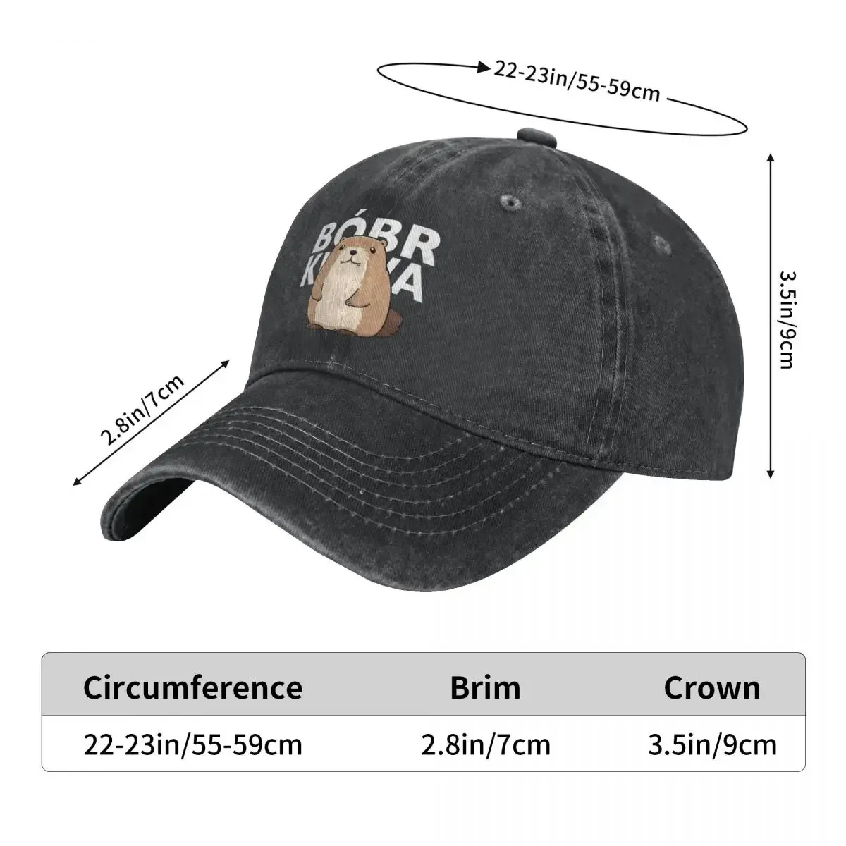 Classic Cute Poland Beaver Bober Meme Baseball Cap for Men Women Cotton Polish Bobr Kurwa Trucker Hat Golf Adjustable Fit Caps