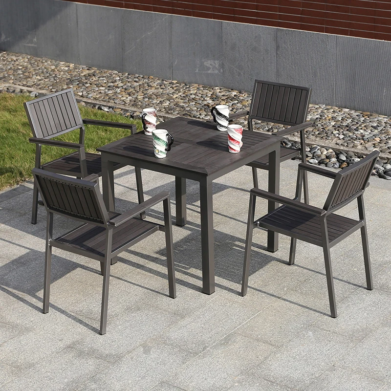 Garden Aluminum Modern Plastic Wooden Outdoor Furniture Catering Store