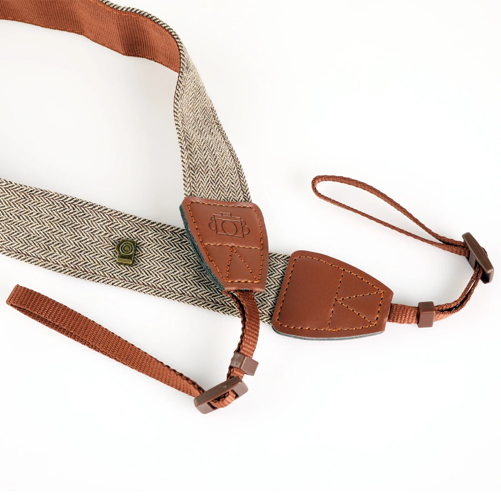 Универсальный плечевой ремень для зеркальной камеры в стиле ретро, регулируемый винтажный шейный ремень для Sony Nikon Canon Fujifilm Olympus