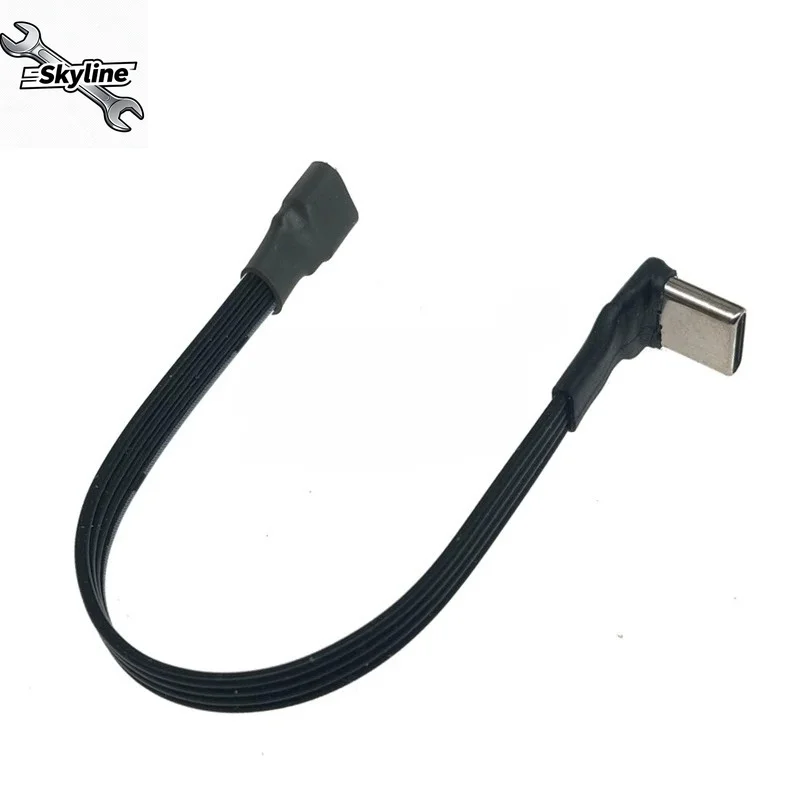 Type-C male to MINI micro charging adapter, silicone cable, flexible T-port, mini USB female adapter