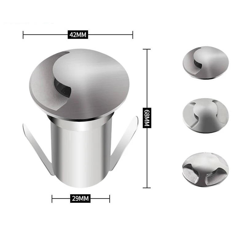 

3 Вт наружный встраиваемый палубный светильник IP65 AC85-260V DC12V освещение для прихожей 1/2/3/4 боковой подземный светильник для палубы