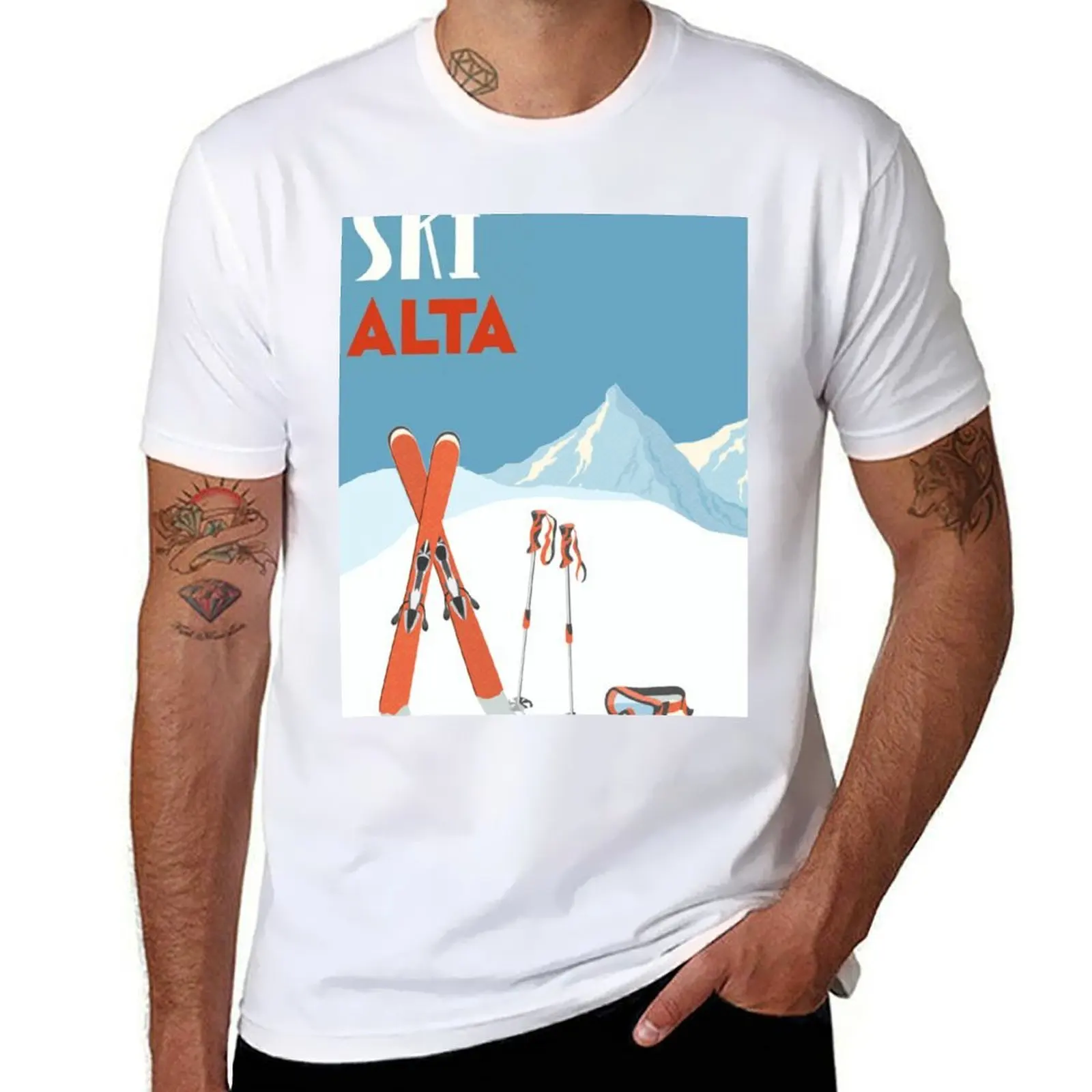 

Ski Alta Vintage Poster T-Shirt t shirt for man man t shirt cotton man t shirt summer T-Shirt