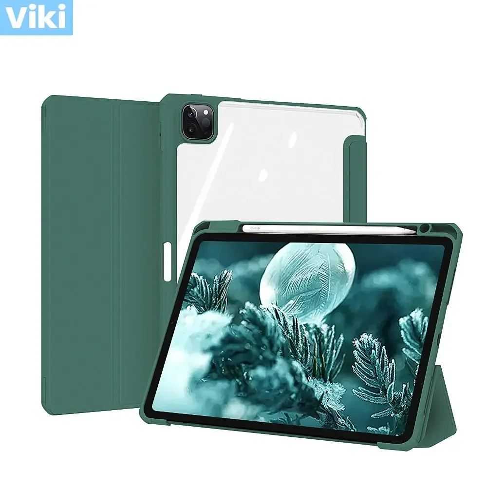 Magnetic Silicone Case For iPad 10 9.7 10.2 7/8/9th Gen,Pro 10.5 Air 3 4 5 10.9 Pro 11 12.9 2018 2020 Funda Cover Pencil Holder