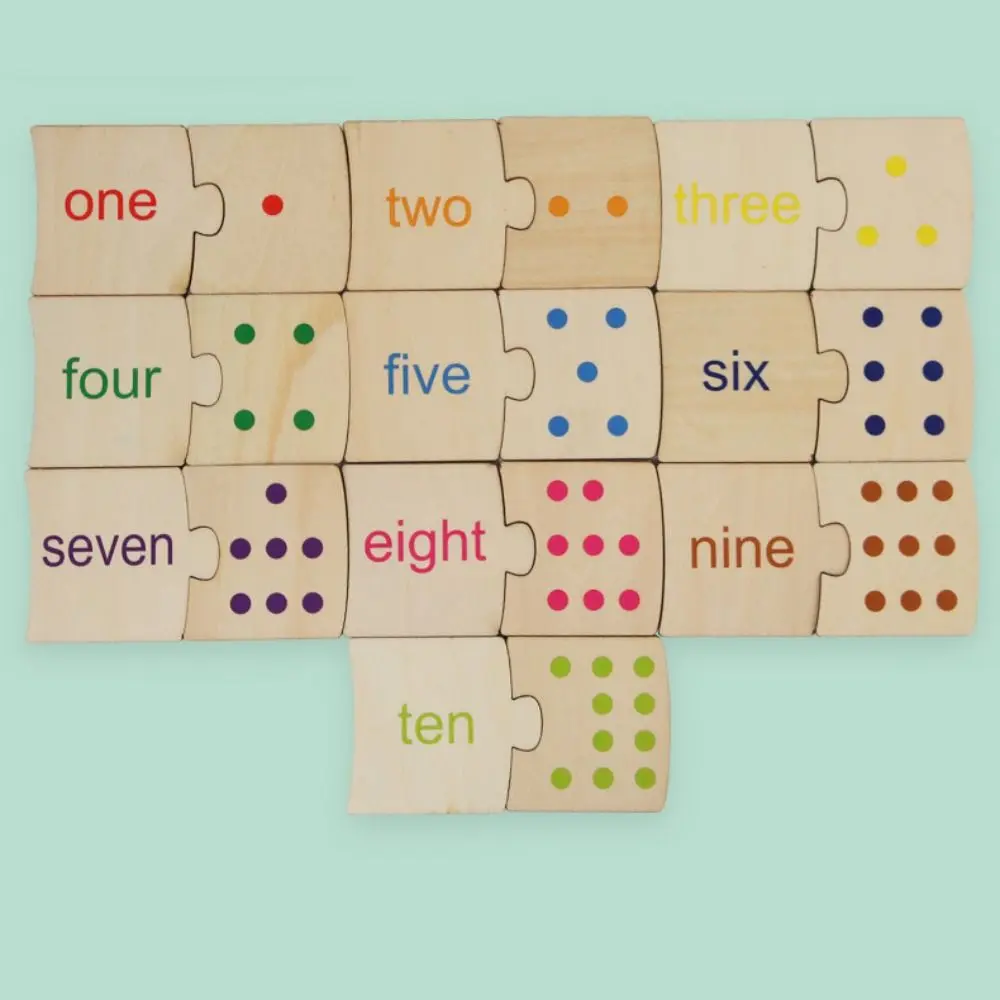 

Montessori Number Matching Points Early Educational Brain Traing Cartoon Animal 3D Number Matching Card Game Birthday Gifts