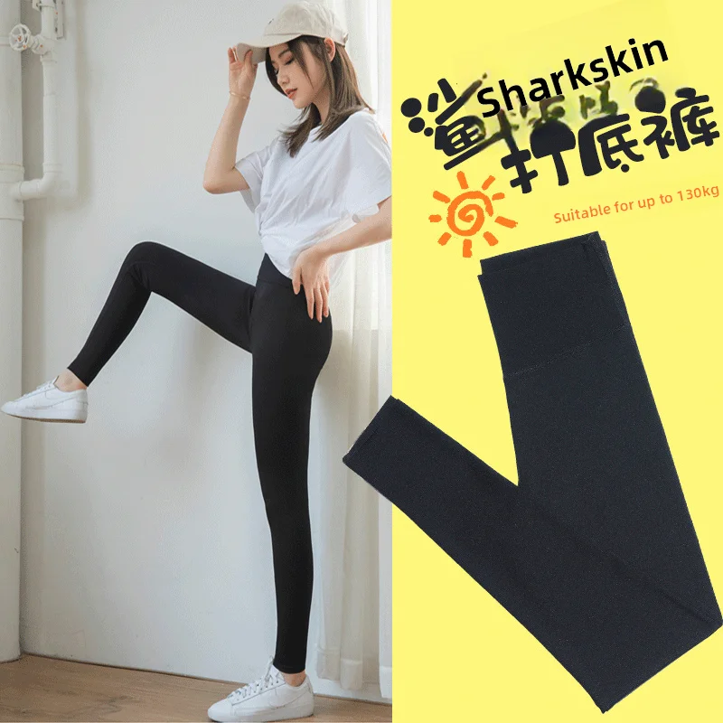 ربيع الخريف جديد Sle ark الجلد اليوغا السراويل عالية المرونة حجم كبير الدهون ملم تسع نقاط قاعدة طبقة السراويل رقيقة نموذج