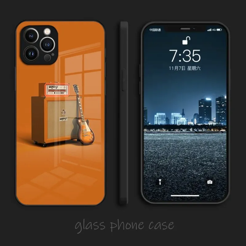 Guitar Amp Phone Case Tempered Glass For IPhone 14 13 12 11 Pro XS Max Mini X XR 8 7 6s Plus SE2020 Cover