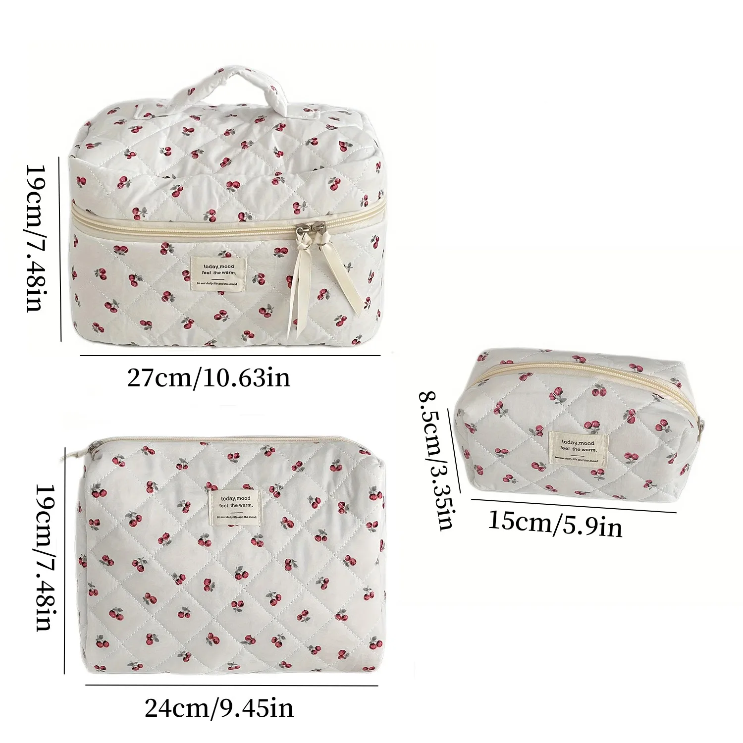 أزياء المرأة حقيبة مستحضرات تجميل مجموعة المحمولة السفر الأعمال مستحضرات التجميل لوازم المرحاض حقيبة التخزين سعة كبيرة سستة حقيبة