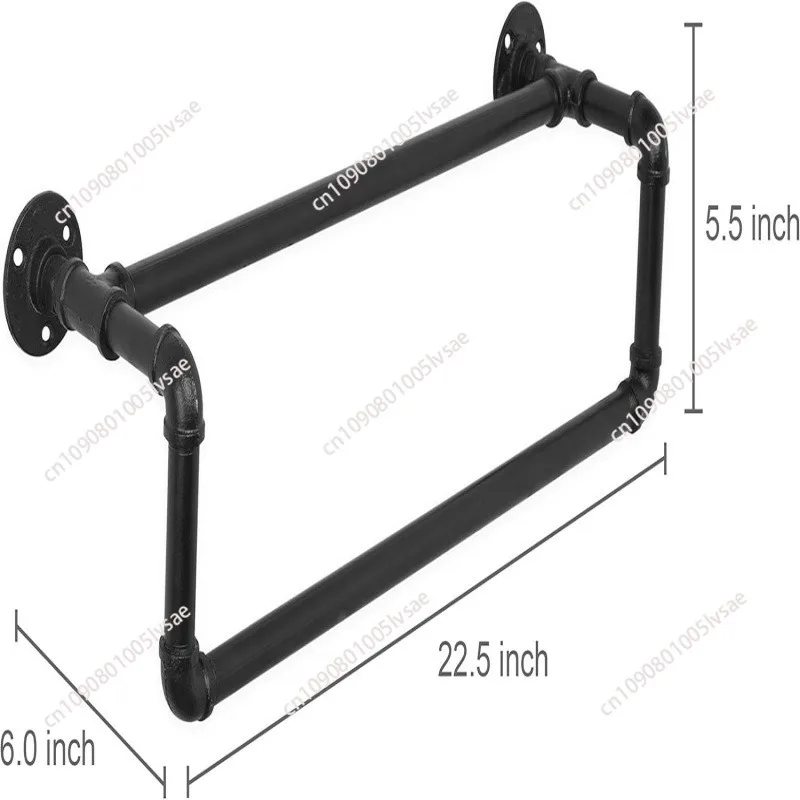 Wall-mounted towel bar, wall-mounted towel rack, rack industrial pipe rack