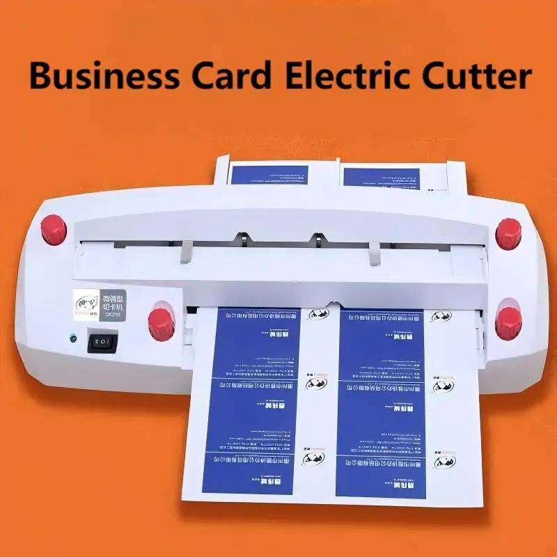 SK316 Paper Business Card Electric Cutter Right Angle Cards Cutting Size 90*54mm for Advertising Industry Office Electronics