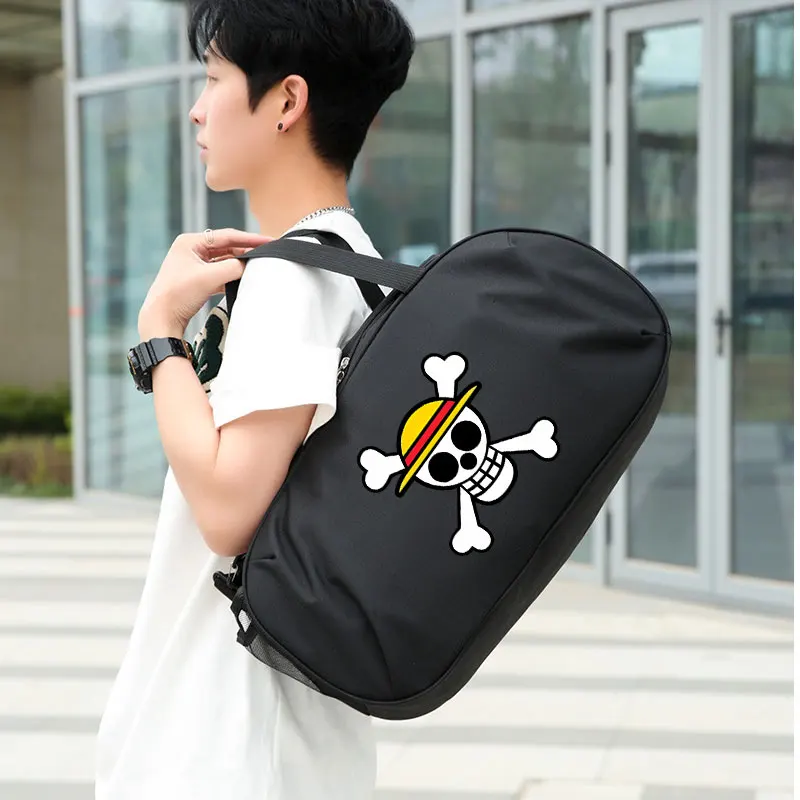 

One Piece Oxford Cloth Travel Bag Large Capacity Portable Shoulder Bag Boys Girls Fashion Anime Satchel Kawaii Luggage Bag Gift