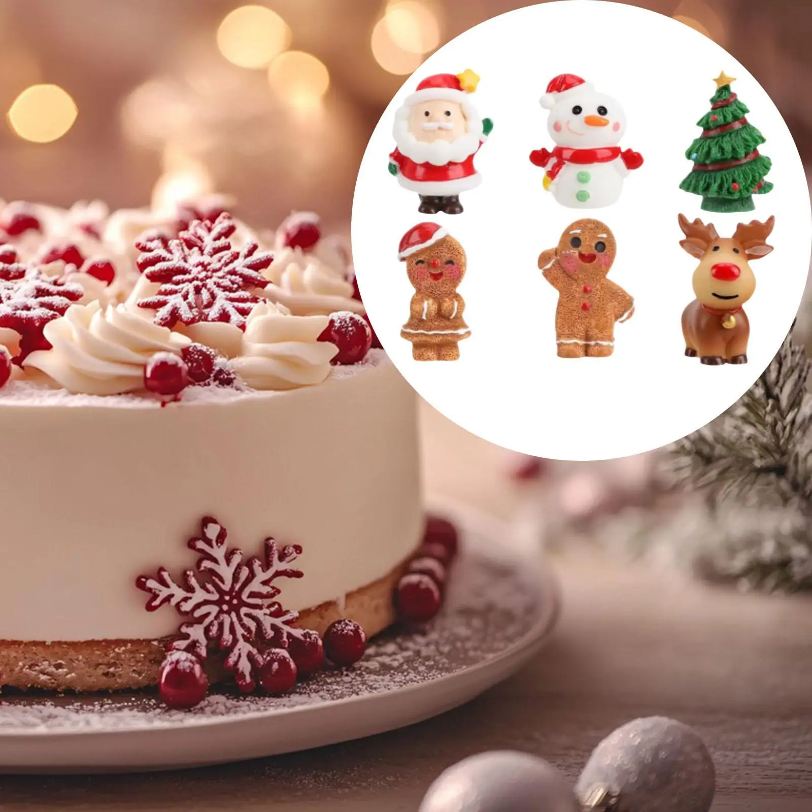6Pcs Christmas Cake… - image