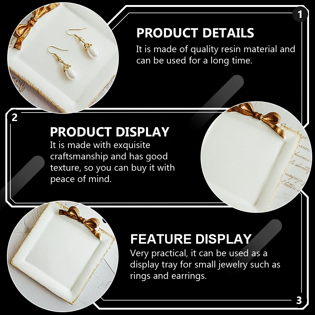 

Resin Jewelry Earring Display Holder Photography Prop Desktop Ornament Smooth Jewelry Tray Surface Unique Shape Gift