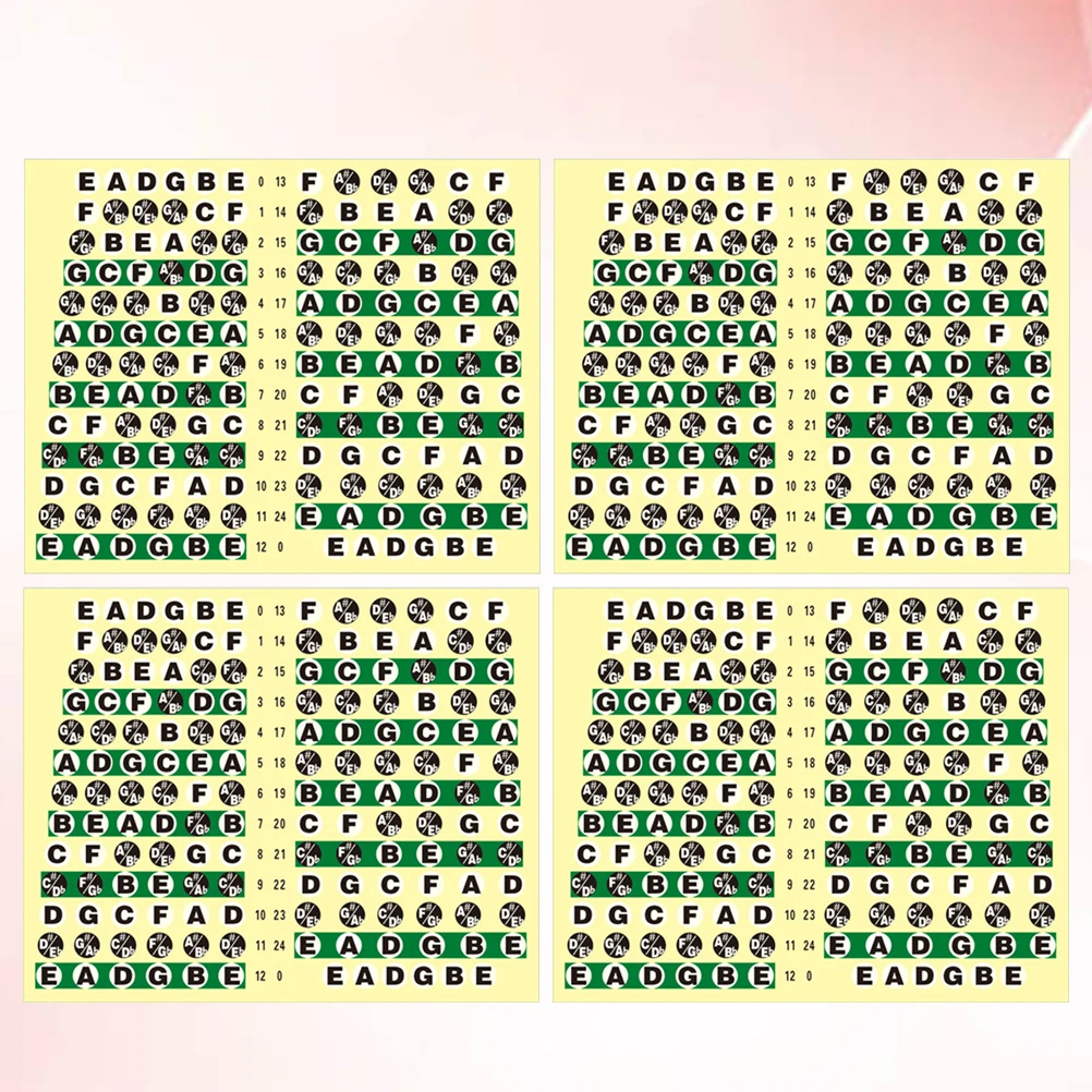 

10 Pcs Guitar Scales Sticker Fretboard Chart Notes Map Electric Acoustic Inlay Finger Learning Aid Durable Install Remove