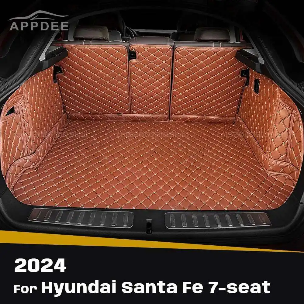 

Для Hyundai Santa Fe 7-местный 2024 авто полное покрытие коврик для багажника автомобильный антигрязный коврик защитный коврик грузовой вкладыш аксессуары для интерьера
