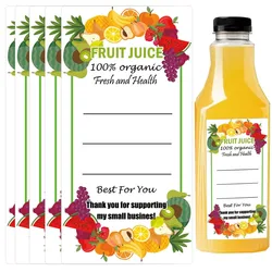 Plastic Juice Bottle Labels 3.2x1.6Inch Juice Bulk Containers Labels Fruit Juicing Drink Stickers for 12oz 8oz 4oz Juice 120Pcs