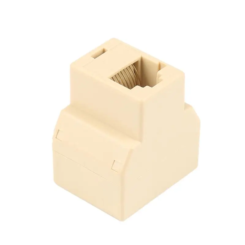 Adaptador Ethernet RJ45, Cable Lan, extensor de 1 a 2 vías para conexión a Internet, acoplador, enchufe Modular de contacto