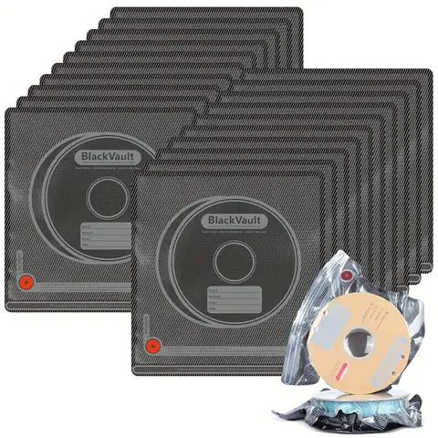 Saco de Armazenamento de Filamento Preto 3D Aprimorado, Saco a Vácuo para PLA, ABS, PETG, Secador, Sacos de Vedação Resistentes à Umidade para Manter o Filamento Seco