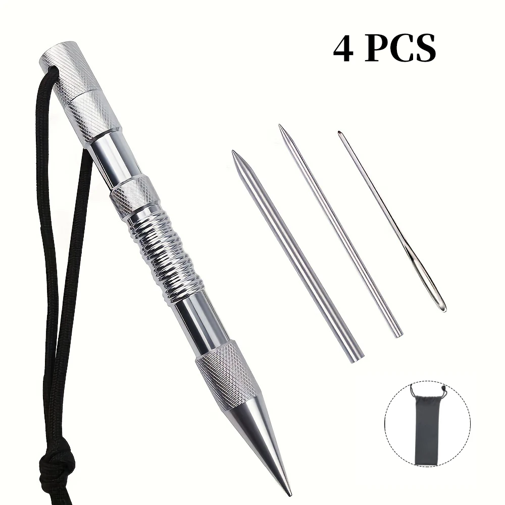 

Stitching Kit Stainless Steel Marlin Needle Set Marlin Spike Paracord 4pcs Includes Lacing Needles For Beautiful Bracelet Making