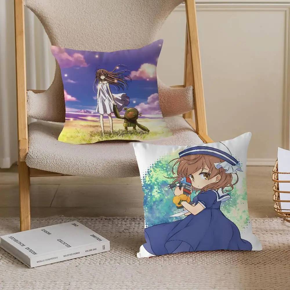 

Anime C-CLANNAD Pillow Cover Sofa Cushion Cover Home Room Decoration Children Gift