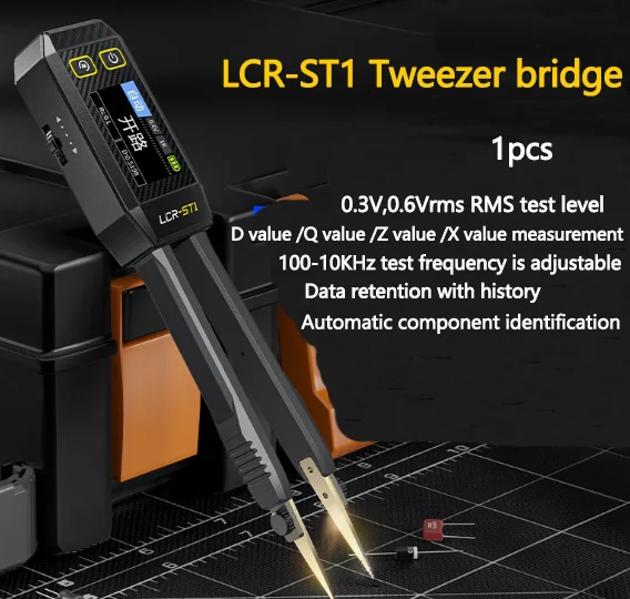 Bridge tweezers LCR-ST1 Intelligent digital resistance, inductance and capacitance component tester Patch clip multimeter