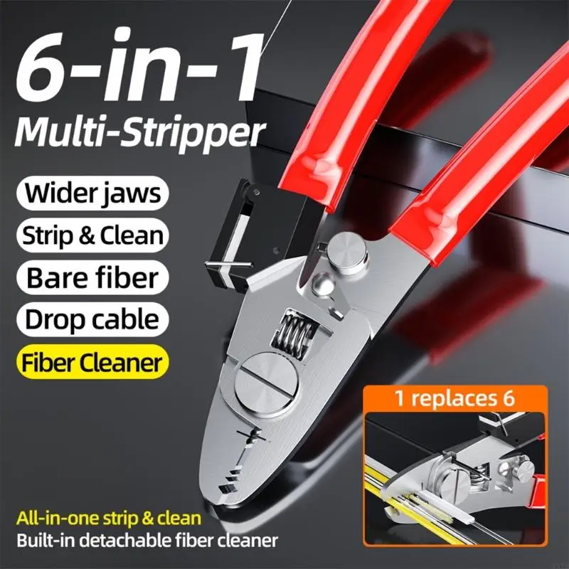6 Function Fiber Opt Cable Tool With Ergonomic Handle For Telecom Engineers