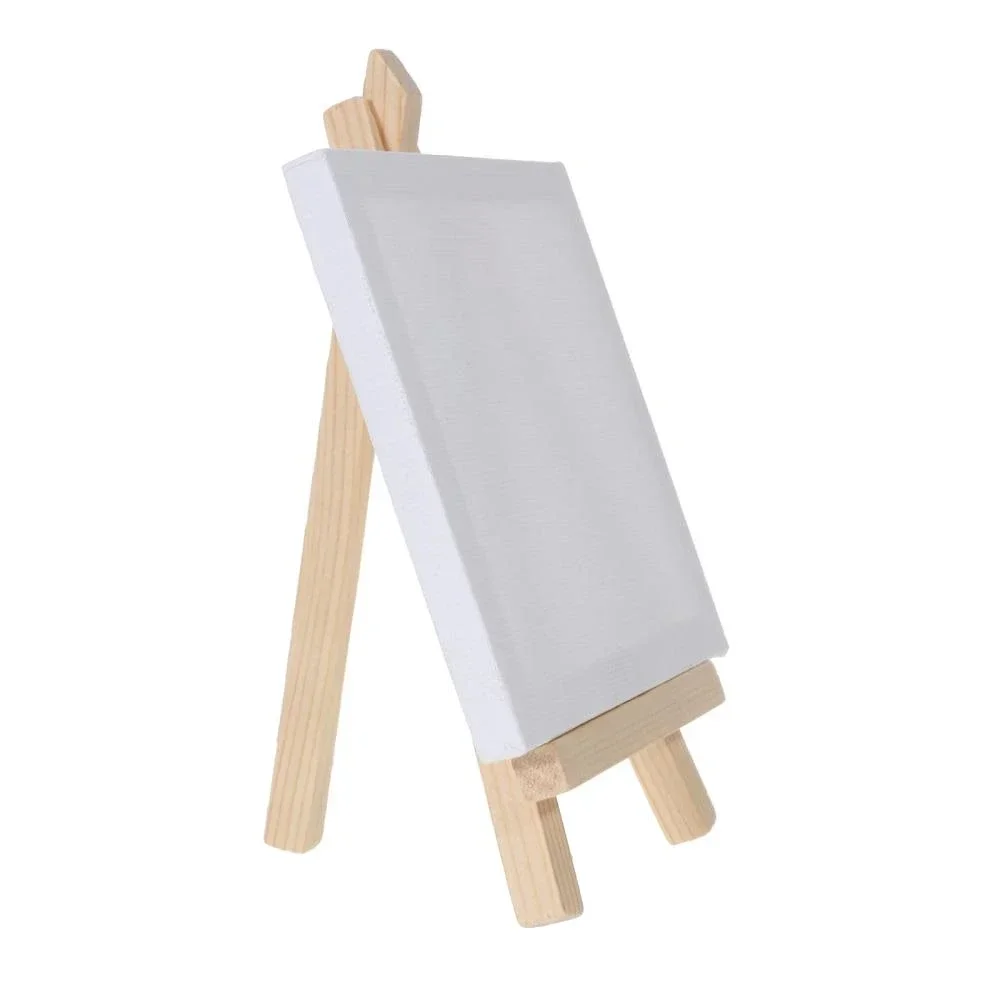 10/12-teiliges Mini-Set aus Leinwand und Staffelei, kleiner Kunst-Staffelei-Ständer mit Leinwand, für Kinder, Malerei, Basteln, DIY, Zeichentisch, Staffelei, Ölgemälde – Detail 4