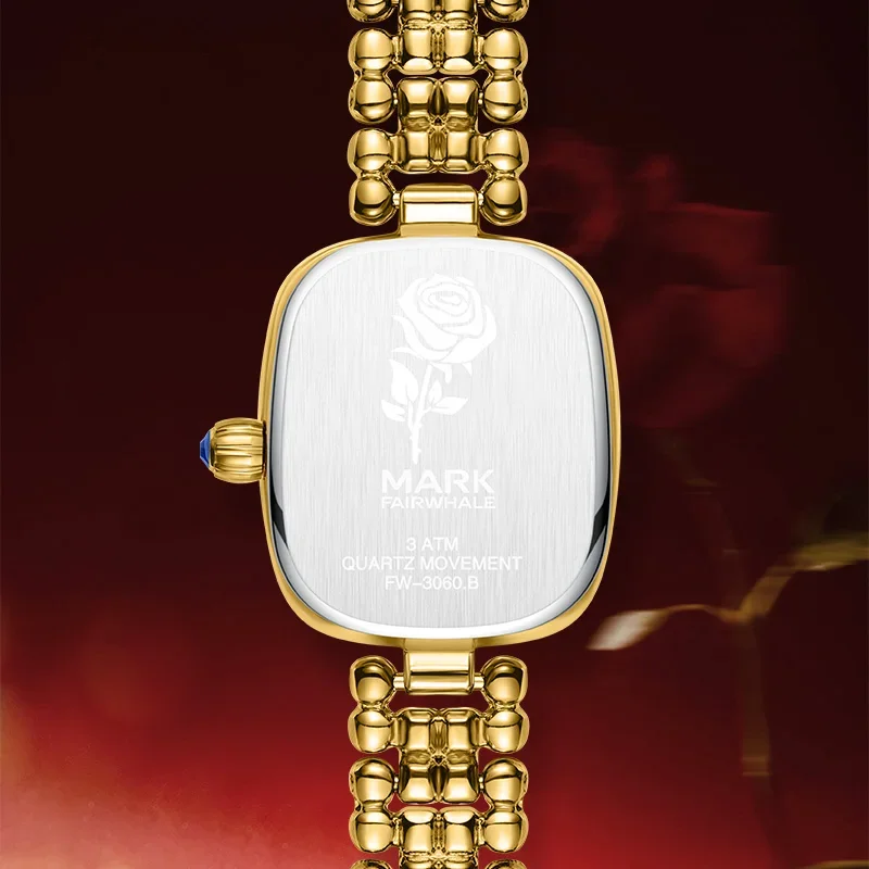 Mark Fairwhale 3060 Women Watch High Quality Fashion Gold Exquisite Small Dial Quartz Wristwatches Waterproof Watches for Women