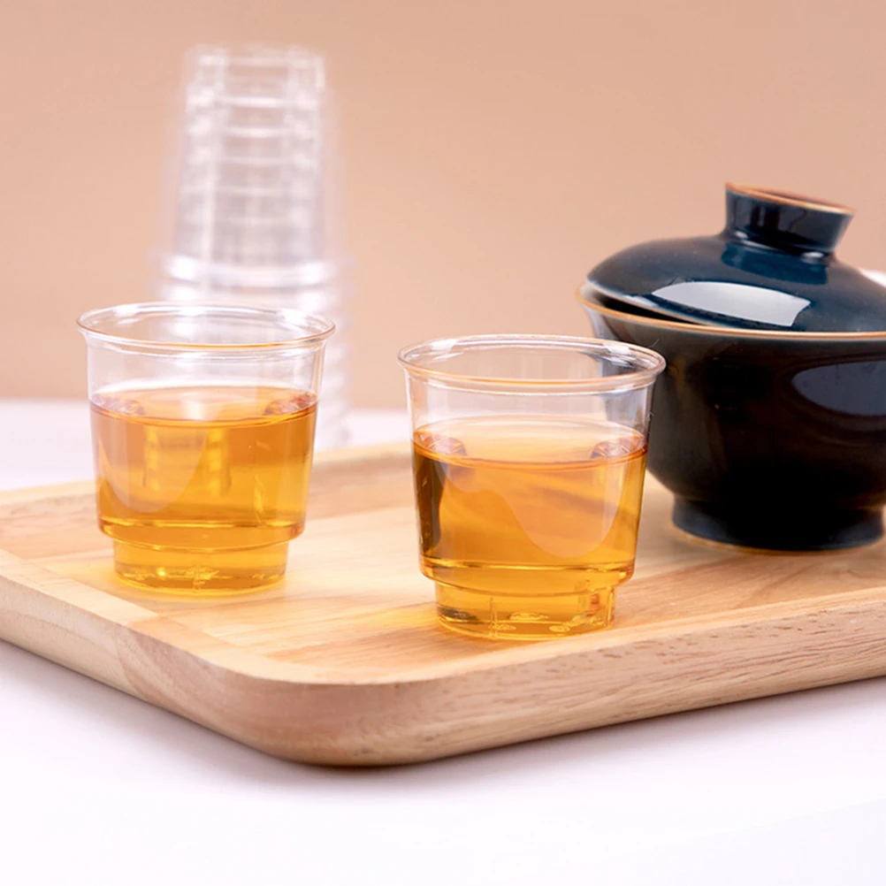 

100Pcs Disposable Plastic Water Cups Clear Lightweight Plastic Disposable Cups for Home Office Party Buffet Restaurant