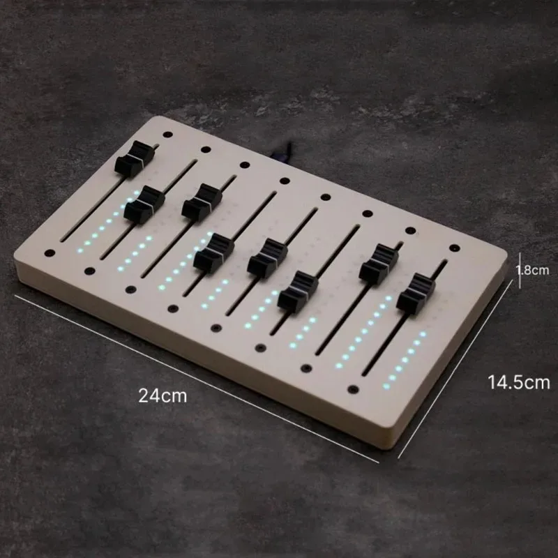 Professional 8-Track USB MIDI Fader Controller with VU Meter for DAW Mixer Audio Production EM-VU8