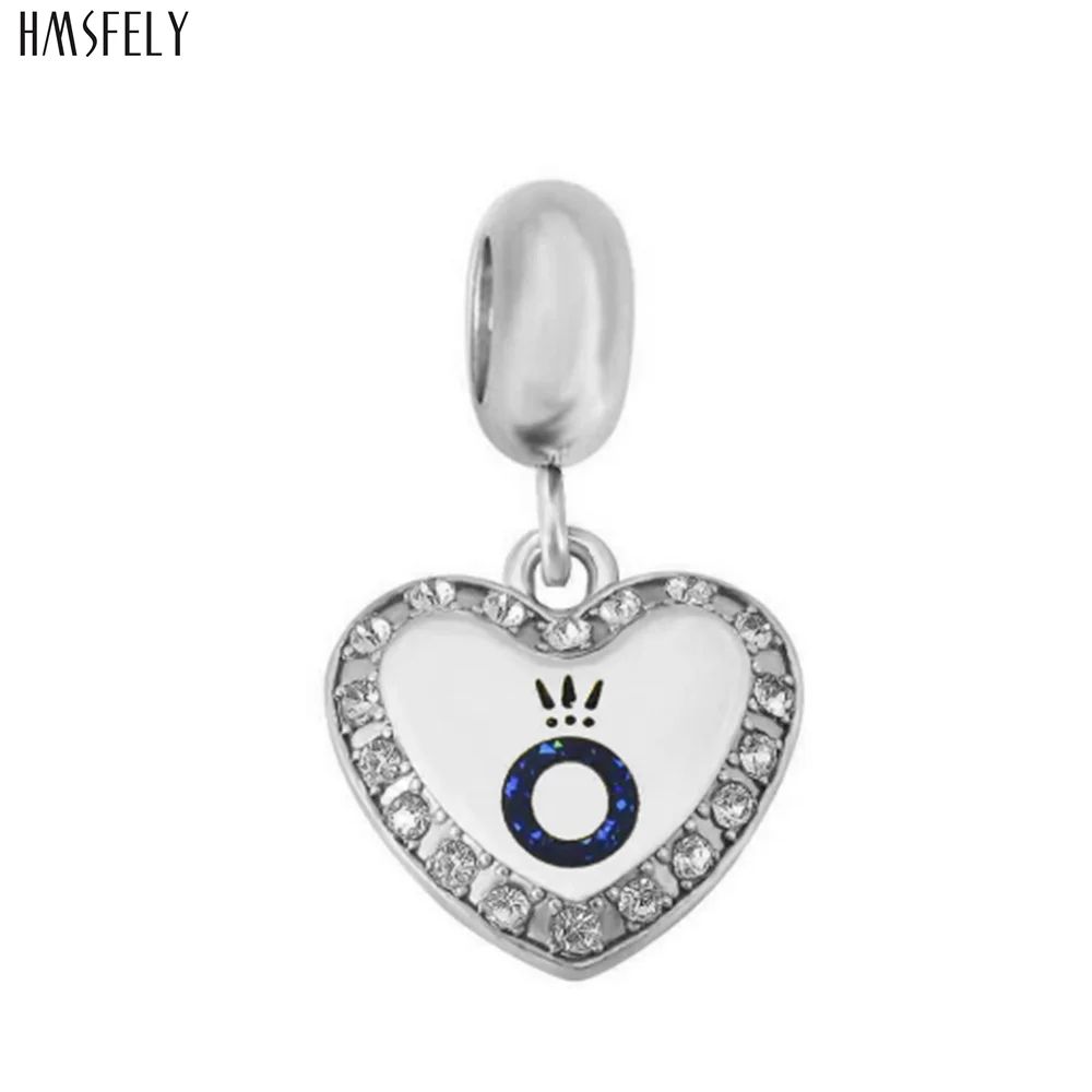 HMSFELY Heart Crown theme Steel Pendant For DIY Bracelet Necklace Jewelry Making Accessories Women Bracelets Parts