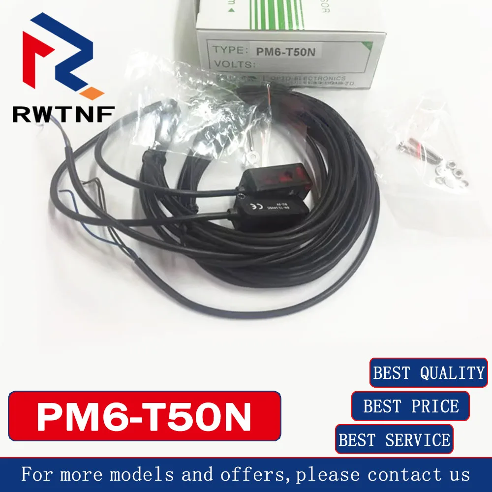 

Совершенно новый оригинальный датчик фотоэлектрического переключателя PM6-T50N RIKO со слотом, 100% оригинальный складской запас