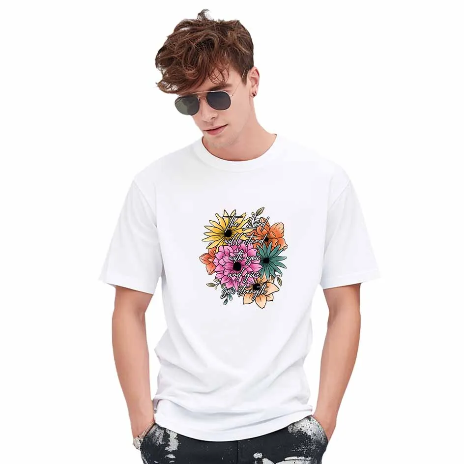 Iron Sticker for Clothing Inspirational Bible Illustration Spiritual Flower Artwork Colorful Creations DIY Decoration